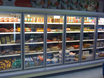 USED 5 GLASS DOORS for REACH IN FREEZER