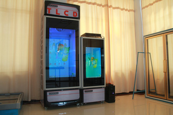 2015 new and cheap transparent LCD door for freezer commercial ad display