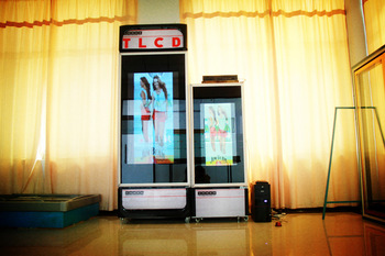 2015 new and cheap transparent LCD door for freezer commercial ad display
