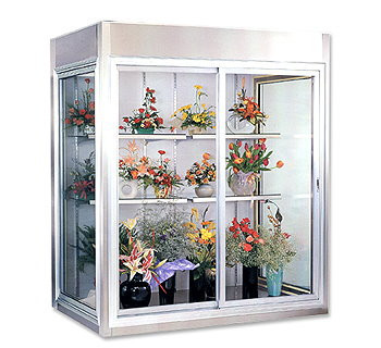 Flower fresh keeping fridge display glass door
