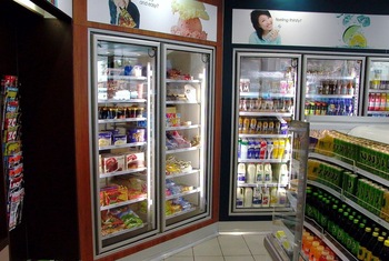 Freezer rooms cold rooms display glass door for supermarket and retail
