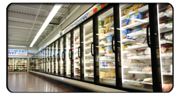COMMERCIAL 2 GLASS DOOR for REFRIGERATED COLD FOOD BEVERAGE DISPLAY COOLER