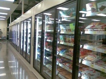 COMMERCIAL 2 GLASS DOOR for REFRIGERATED COLD FOOD BEVERAGE DISPLAY COOLER