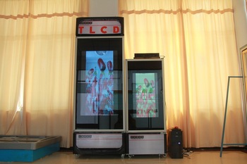27 32 47 transparent LCD glass door screen display freezer