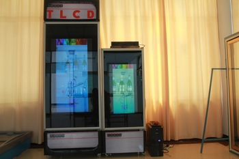 Player screen LCD transparent display fridge glass door can customized