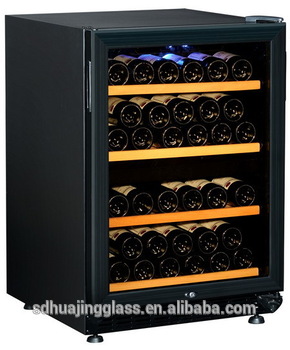 Display glass door for commercial storage red wine cooler with electric power