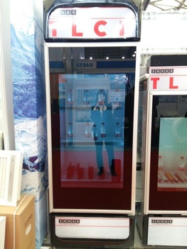 fridge refrigerator with high transparent screen resolution LCD