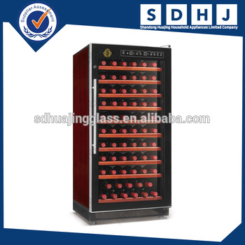 2016 hot sale Double hollow anti fog Wine Cabinet glass door Wine Cooler glass door