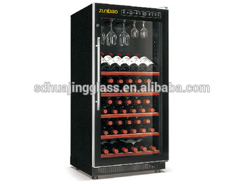 Double hollow anti fog Wine Cabinet glass door