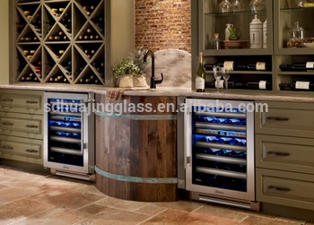 Wine cabinet electric heated glass door