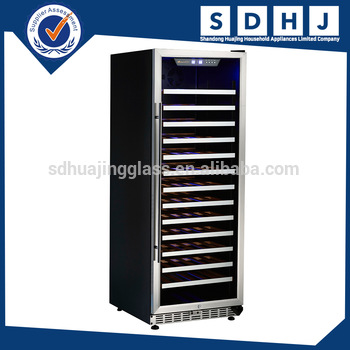 Vertical Aluminum Frame Wine Cooler Glass Door