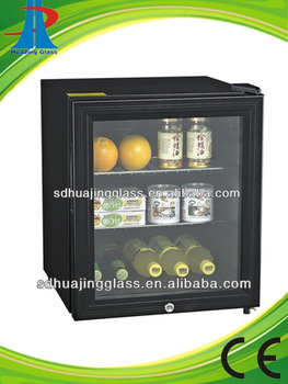 Cheap electric heated refrigerator tempered glass door