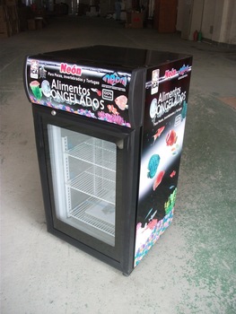 mini freezer glass door
