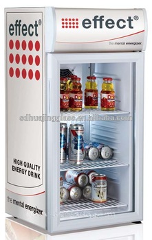 80L mini fridge with glass door