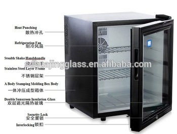 2016 Top selling home appliances mini refrigerator glass door display mini fridge