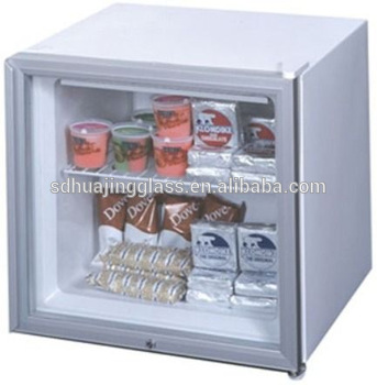 Custom black glass door mini bar fridge