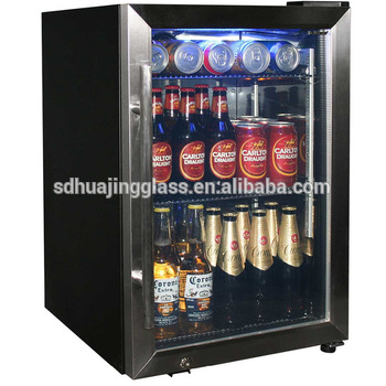 Hotel minibar refrigerators with glass door