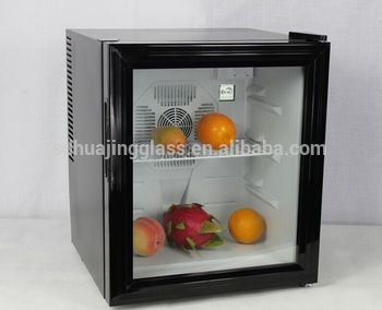 first glass transparent mini freezer glass door