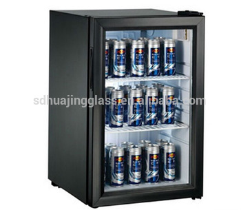 Classic full black glass door dual zone wine cooler fridge
