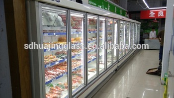 CE Transparent Door used glass showcases with high quality