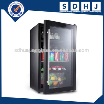 China Suppliers Hotel Display Glass Door Mini Bar Fridge