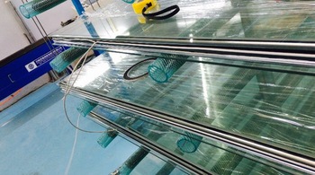 Supermarket commercial freezer display showcase hollow glass
