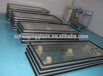 Supermarket display upright Cooler Cold room Freezer hollow glass
