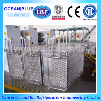 aluminum tube and fin evaporator for refrigeration