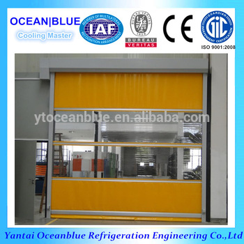 High quality rapid rolling door for food factory