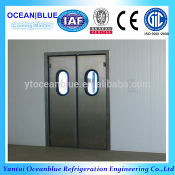 Cold room double hinged swing door with pu panel