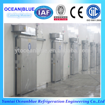 Freezing room stainless steel sliding door with heater strip