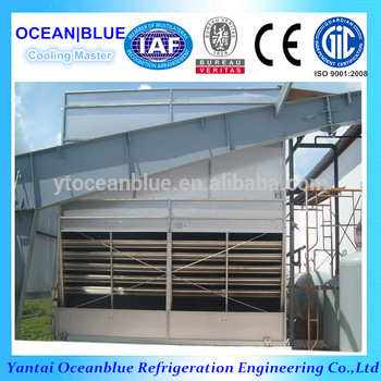 counter flow axial fan evaporative condenser for blast freezing room
