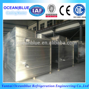 evaporative condenser with stainless steel cover