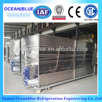 evaporative condenser with stainless steel cover