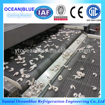 Seafood Freezing Machine Shrimp Tunnel Freezing Processing Line