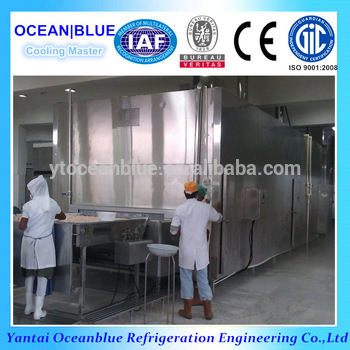 Industrial IQF Freezer Seafood Fish and Shrimp Frozen Machine