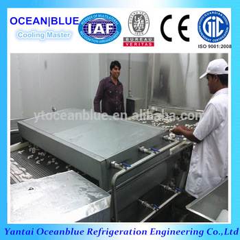 fast frozen fluidized quick freezing machine for shrimp