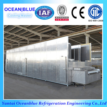 industrial stainless steel 304 belt quick freezing machine