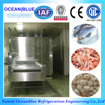 2016 new design seafood deep tunnel freezer iqf machine