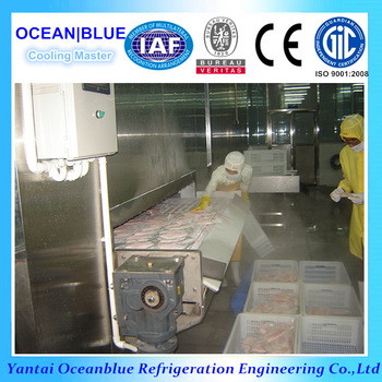 Hot Sale IQF Soft Shell Crab Tunnel Blast Freezer