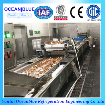 vegetable processing line with iqf quick freezing machine