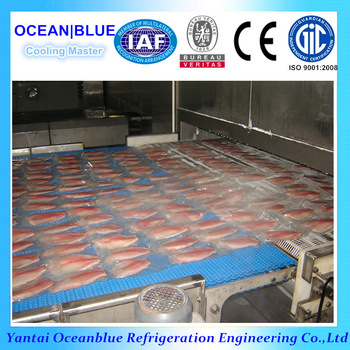 iqf tunnel freezer for fish and seafood