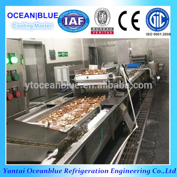 vegetable industrial mushroom iqf tunnel quick freezer machines
