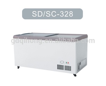 Hot Selling SD SC 328 GLASS DOOR ICE CREAM FREEZER 328L 220V 50HZ 110V 60HZ