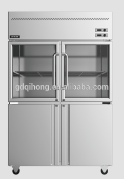 LCF 4M2D GLASS commercial kitchen Glass Door Display fridge stainless steel