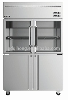 LCF 4M2D glass commercial restaurant fridge