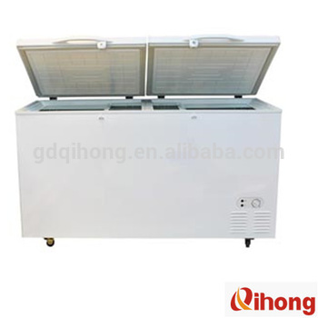 Hot Selling 418L DC AC CHEST FREEZER FOR HOME AND COMMERCIAL USE 220V 50HZ 110V 60HZ BD 418L