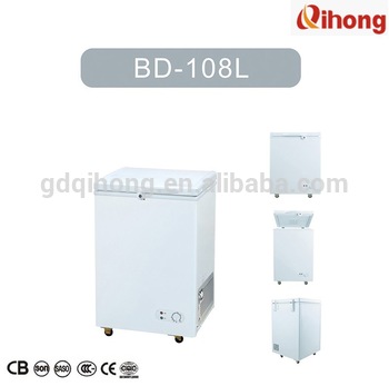 BD 108L 108L Solid Single Door Seafood Meat Fish Deep Freezer with CE CB SASO EER SONCAP Certificate Made in Zhejiang