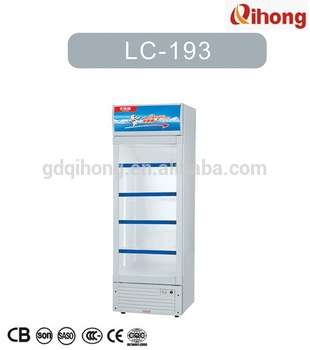 LC 193 193L Supermarket Vertical Showcase bottle cooler Refrigerator 110V 127V 220V 50HZ 60HZ with CE CB SASO SONCAP