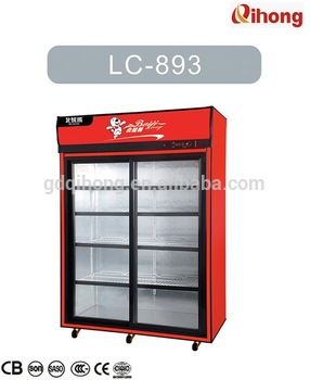 LC 893 893L Supermarket Vertical Defrost Showcase bottle cooler Refrigerator 110V 240V with CE CB SASO SONCAP Certificate